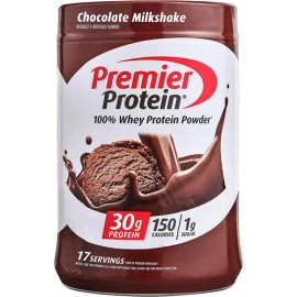 Premier Protein Whey 17 Serv | Malteada de Chocolate | Alta en Proteína, Baja en Azúcar | Vegana y Sin Gluten | 695g