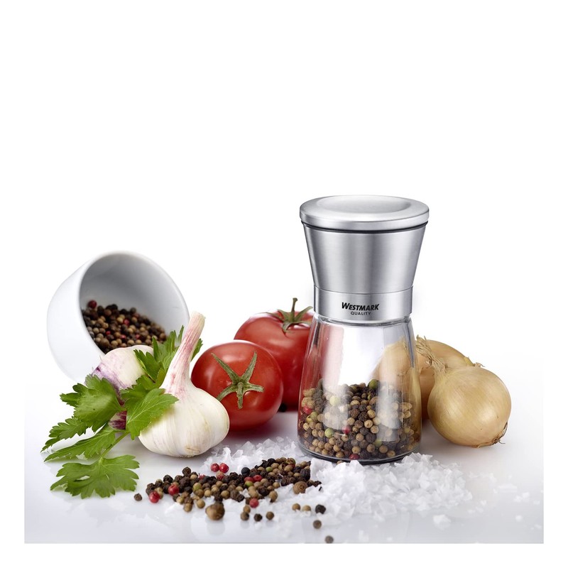 Westmark Spice Mill with Ceramic Grinder, Glass/Ceramic/Stainless Steel, Stainless Steel,