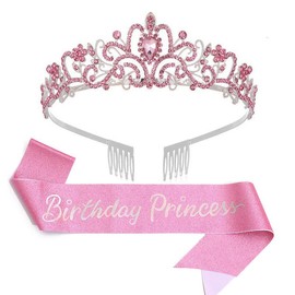 Kit de Tiara de Cumpleaños con Cinturón Baby Shower Bufand Mom para Baby Shower Decoracion Cumpleaños para Baby Shower Niña y Niño Regalos para Mujer Cumpleaños Accesorios de Fiesta (rosa)