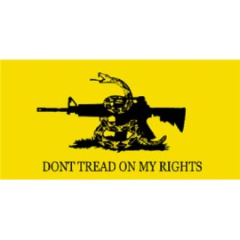 RFCO Gadsden Don't Tread on Me My Rights Decal Vinyl Bumper Sticker (3.75"x7.5")