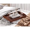 Danfoxer Bamboo Set of 2 Serving Tray with Handles,Large &