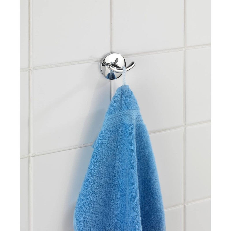 WENKO Duo Cuba Wall Hook Shiny - Towel Hook, Clothes