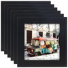 5x5 Black Picture Frames Square Classic Natural Wood 6 Pack