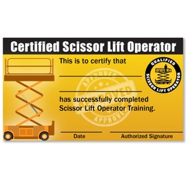 2025 Scissor Lift Operator Cards 2 Packs of 10 Cards - 2-Sided Checklist Wallet - Warehouse & Safety Workplace Ready, OSHA Compliant - Premium-Quality Durable Cards (20 Cards)