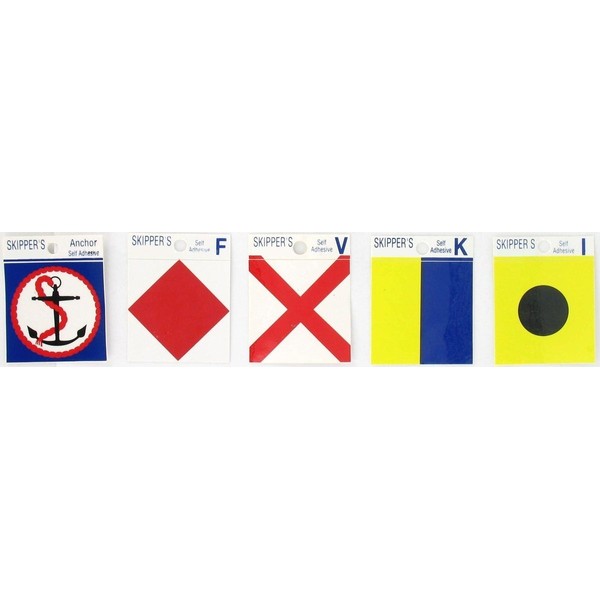 2" Mylar International Code Flag Letters (A to Z) Decal, Sticker (Letter A Code Flag Letter)