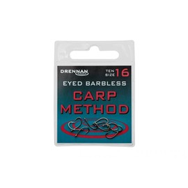 Drennan Eyed Barbless Carp Method Hooks Size 16 Qty 10