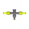 Bradas LE-6101 2136 2-Arm Circular Sprinkler with Ground Spike