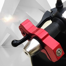 Red Motorcycle Handlebar Lock,Brake Lever Lock, Aluminum Alloy Motorcycle Grip Lock,Clutch Handle Lock,Anti Theft Grip Lock for Moped Scooter Motorbike, ATV