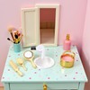 4Pcs Miniature Comb, Hair Dryer Mirror Makeup Set, 1:12 Scale