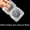 Tongke Double Compartment Condiment Container with Lids, Disposable Clear Salad