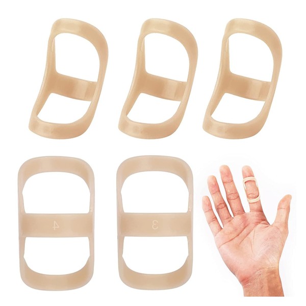 HKYLRAT 5pcs Oval Finger Splint，Finger fixation splint，Trigger Finger Splints，Waterproof Finger