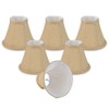 Wellmet Small Lamp Shade,ONLY for Candle Bulbs,Clip-on Drum Lamp Shades,Set