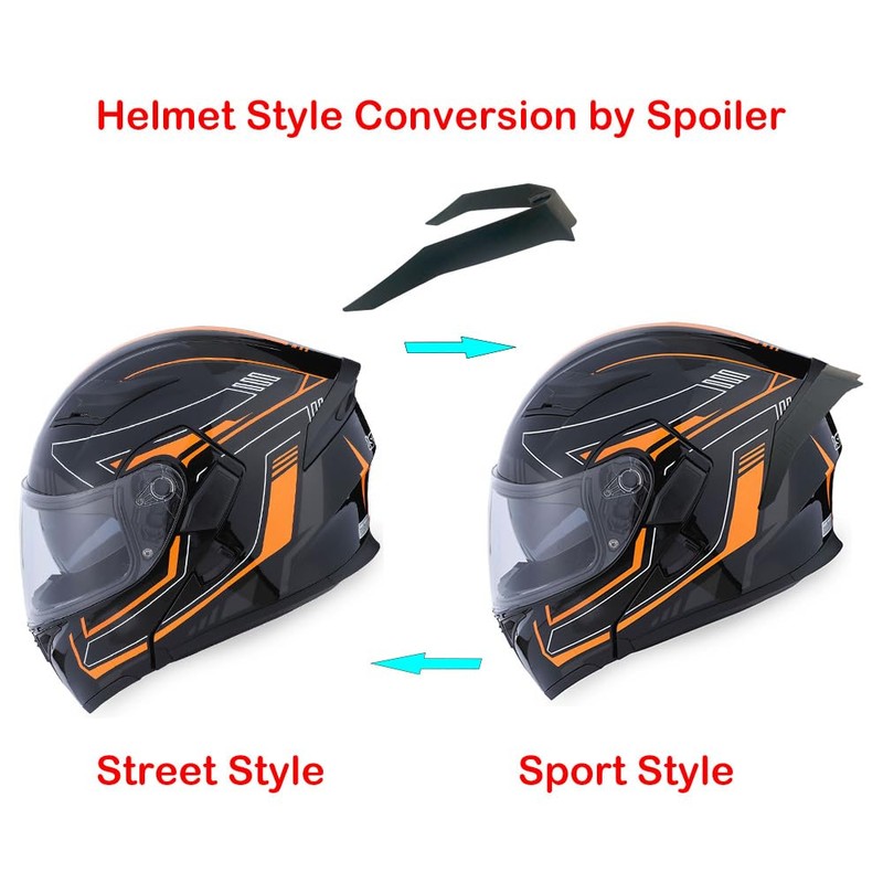 1Storm Motorcycle Modular Full Face Helmet Flip up Dual Visor