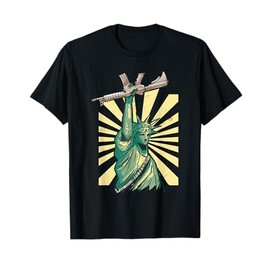 Statue of Liberty AR-15 Gun Loving American T-Shirt