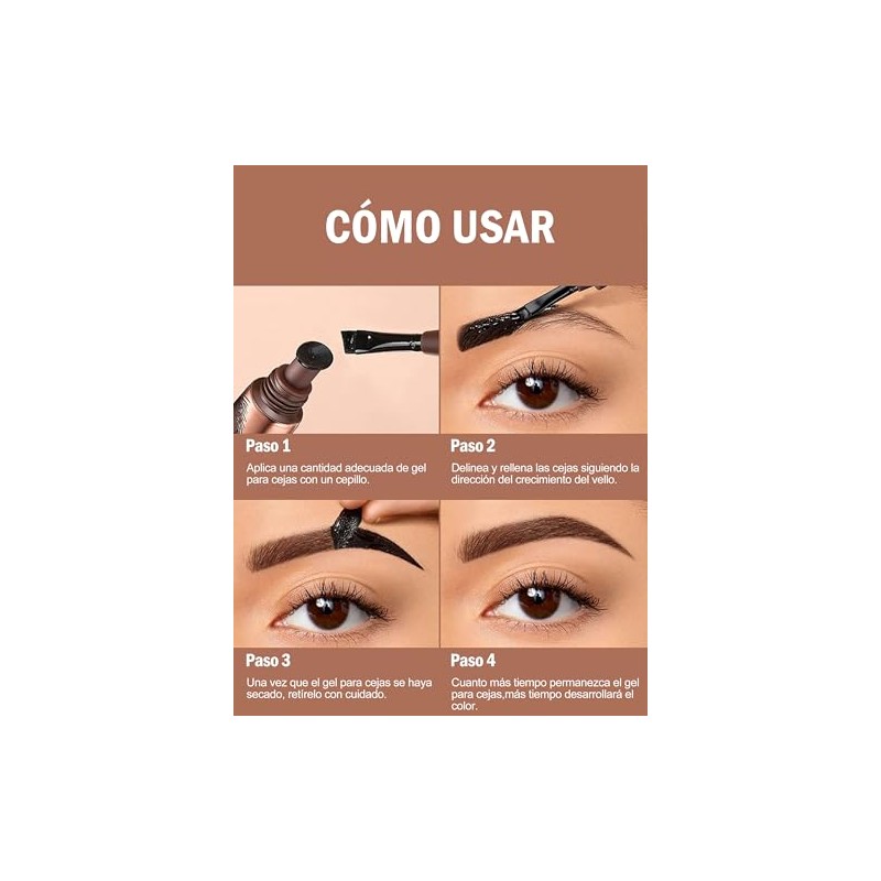 Erinde Tinte en Gel para Cejas Efecto Cejas Tatuadas, Duradero