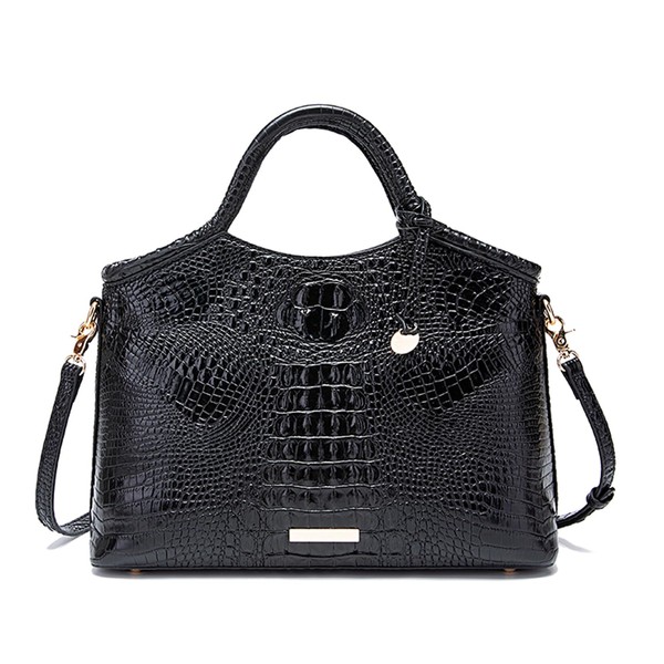 Makcr Joacbv Crocodile Pattern Gradient Top Handle Satchel Large Capacity