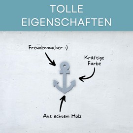 edelkern Maritime Confetti | Anchor Decoration Made of Wood | Pack of 50 | Ideal as Ornament, Decorative Items, Wooden Decoration, Table Decoration, Craft Accessories, Pendants, DIY