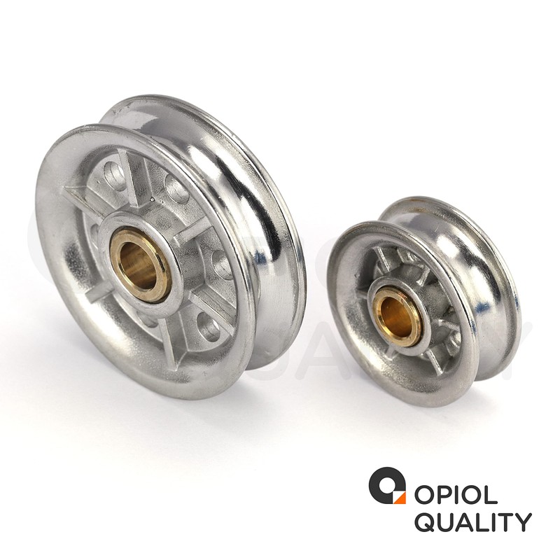 OPIOL QUALITY® Cable Pulleys with Brass Bushing 25 mm Stainless