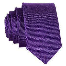 DonDon men's slim tie, 5 cm, plain, matt, shiny and striped. -