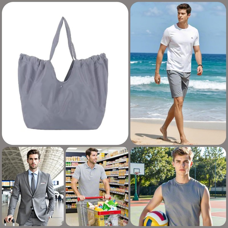 Ardorion Borsa per la spesa, pieghevole, riutilizzabile, borsa da spiaggia,