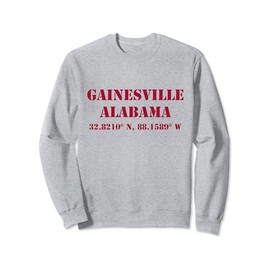 Gainsville Alabama Koordinaten Souvenir Sweatshirt