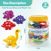 Matching Number Counting Dinosaur Toys with Double-Sided 1 2 3
