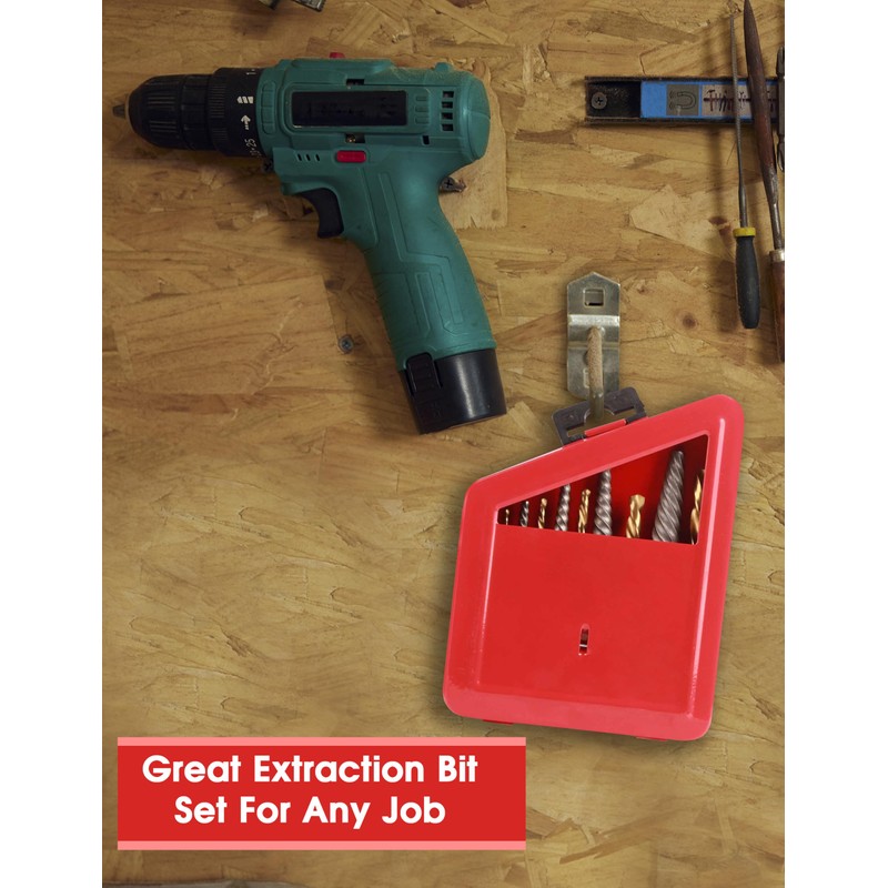 10PCS Left Handed Drill Bits and Extractor, 2 in 1