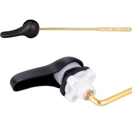 iFealClear Universal Brass Toilet Handle Replacement Kit, Front Mount Toilet Tank Flush Lever with Lock Nut, Fits Most Toilets, Oil Rubbed Bronze