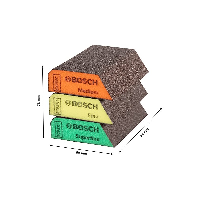 Bosch Professional 3x Expert S470 Combi Blocks (69 x 97