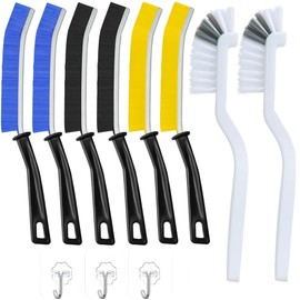 PhieeSeriy 11Pcs Crevice Cleaning Brush 2025, 5MM Hard Bristle Gap CleaningBrush for Bathroom Tile Window Groove, Bathroom Crevice Cleaning Brush Tool Set with Hook for Home Kitchen