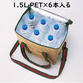 Remark Cooler Bag, Large Capacity, Foldable, Box-type, Shoulder Bag, Big Cooler, Value 2 Colors, Holds 6 Bottles of 1.5 gal (1.5 L) Bottles, 18 L; 11.8 x 11.8 x Gusset 7.9 inches (30 x 30 x 20 cm)