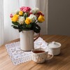 White Lace Table Runner, 2 Pcs 18.1x12.6in /46cmx32cm Washable Rectangle
