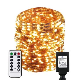 Dreamworth Dimable Led String Lights Plug in Fairy Lights, 333Ft/100M 1000 LEDs Copper Wire String Lights with 8 Modes and Timer,UL Listed, Ideal for Indoor, Outdoor, Christmas (Warm White)