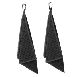 BESPORTBLE 2Pcs Breathable Golf Towel Portable Outdoor Sports Cleaning Towels for Balls and Clubs for Golf Lovers Absorbent and Scratch Wiping