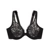 Full Figure Plus Size Wonderwire Front-Closure Stretch Lace Bra Underwire