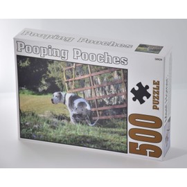 Pooping Pooches Gag Gift - 500 Piece Jigsaw Puzzle