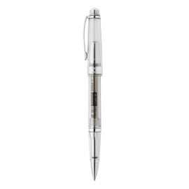 Cross Bailey Light Translucent Ballpoint Pen Refill 8562-1 Black Line Width M - Medium, Indelible, Cap Model, Premium Gift Packaging, Translucent Clear/Chrome