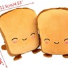Womens Cute Toast Bread Embroidery Face Hand Warmer Winter USB