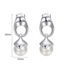 JOLCHIF Silver and Pearl Drop Dangle Earrings for Women 18K