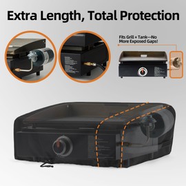 Grill Cover for Blackstone 22 inch Tabletop Griddle Without Hood, Griddle Accessories for Blackstone Adventure Ready 1666, Waterproof and Windproof, Propane Cylinder Can Be Covered (Cover Only)