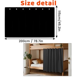 Hoce Bottom Blackout Bunk Bed Curtains Home Dorm Privacy Canopy Single Twin Bunk Bed Tents Drapes