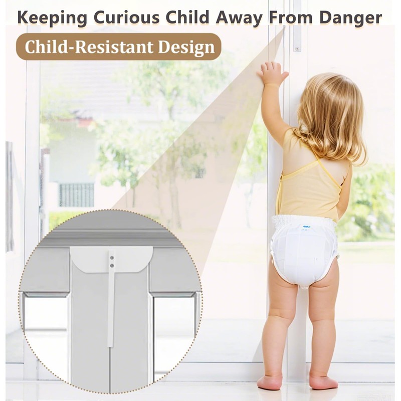 2 Metal Bifold Door Locks Adjustable Double Door Lock Kit