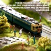 HO-SFSM Pack of 100 Mini Model Railway Figures, Small Figures