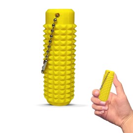 Little Ouchies Fidget ,Pain Stim Fidget Toy,Pocket-Sized Stim Keychain with Spiky Grippie Design Spiky Fidget Keychain for Anxiety and Stress Reduction Tactile Fidget for ADHD,Focus & Venting-(Gold)