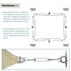 ECOOPTS Sun Shade Sail Hardware Kit with 8" Turnbuckles for