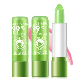 Magic Colour Changing Lip Balm,3pcs Aloe Vera Moisturizing Lipstick, Temperature-reactive pH Lip Tint,Long-lasting, Crack-resistant Lip Balm forChapped Lips,Dry Lips -Hydrating, Soothing & Repairing