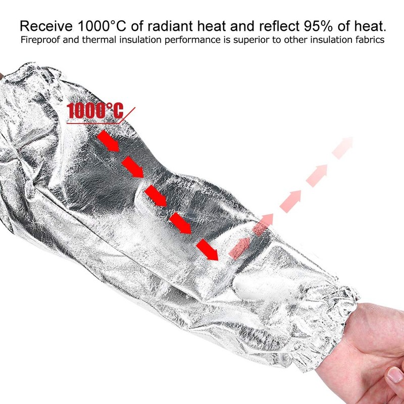 1000 Degree Heat Foil Fireproof Over Sleeve Aluminum Arm Guard