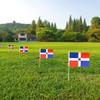 Newperlite Dominican Stick Flag Small Mini Hand Held Flags -