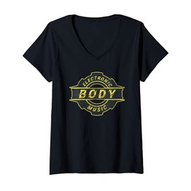 Womens Electronic Body Music EBM Gear Dark Wave V-Neck T-Shirt