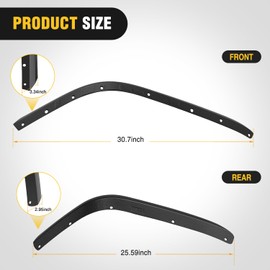 Nilight Fender Flares Extensions Set fit for 2018 2019 2020 2021 2022 2023 2024 2025 Wrangler JL and JLU Unlimited 2/4 Doors (Only for Low Wheel Arches) Off-Road Widened Front Rear Flat 4 PCS